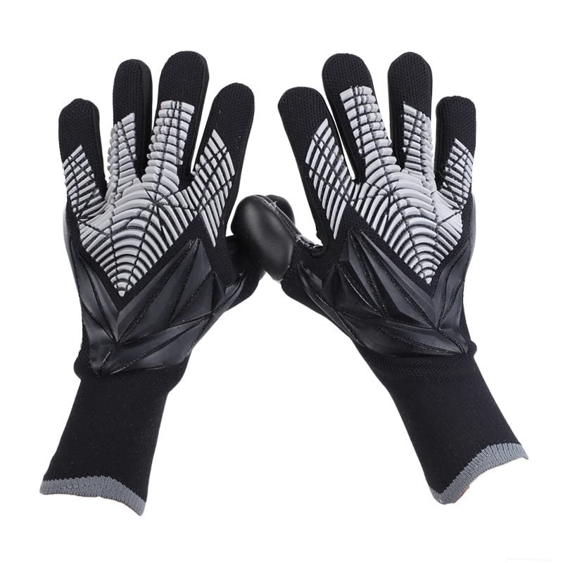 Goalkeeper Gloves, Youth Football Gloves, Strong Grip Soccer Goalie Gloves, Sticky Grip Leather Tight Soccer Gloves for Boys Kids Children Adult Soccer Goalkeeper size6 D