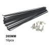 ESSISH Bicycle Spokes 16Pcs Bike Bicycle High-Carbon Steel Spokes and Nippers/251/253/255/257/259/261/263/265/267/269 Mm Knitting Needle for Mountain Bike 700C Wheels (Color : 265mm) view 2