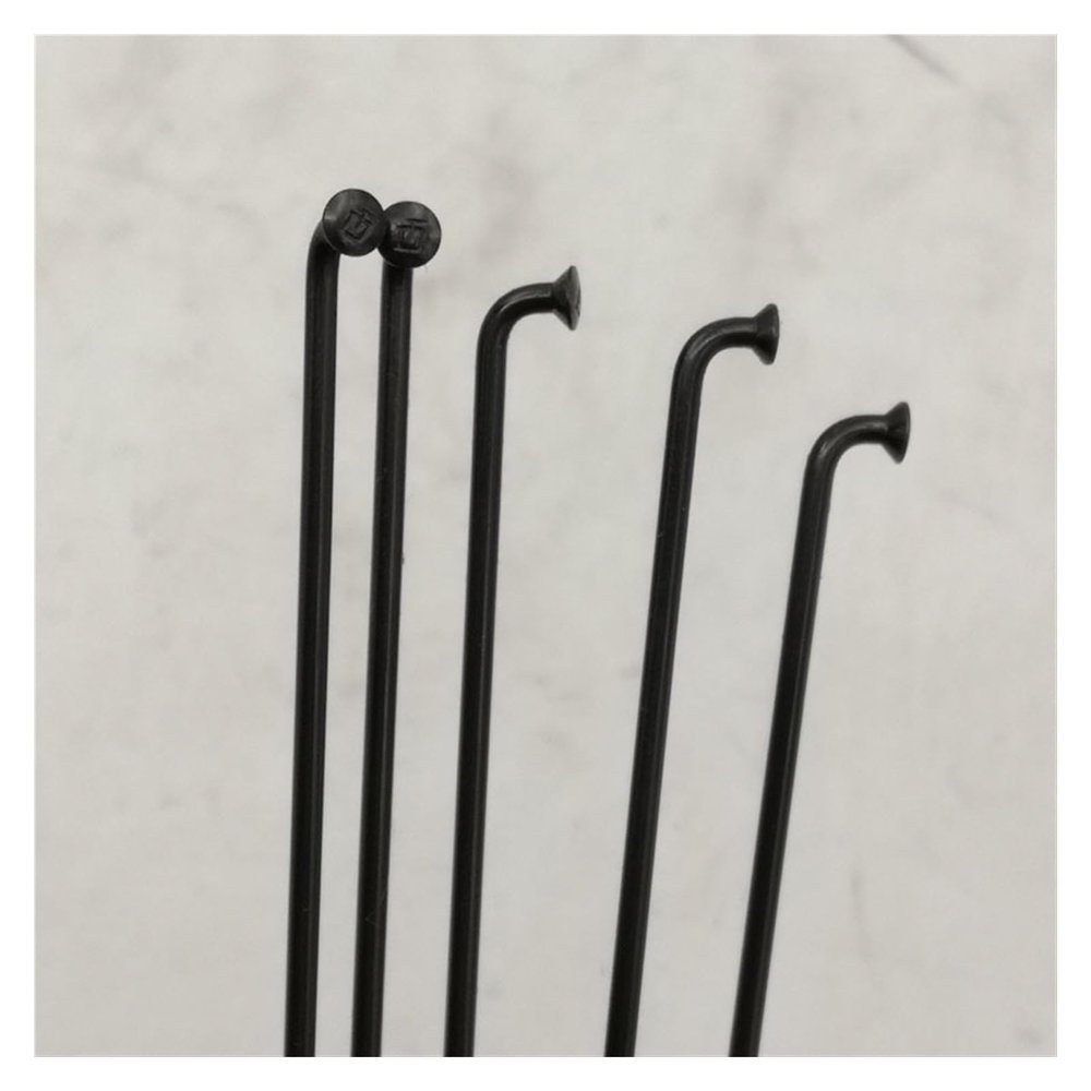 ESSISH Bicycle Spokes 32 Pieces A Lot Bike Spokes Black Color Diameter 1.8mm J-Bend Cycling Bicycle Wheel Spokes with Brass Caps for Mountain Bike 700C Wheels (Color : 248mm)
