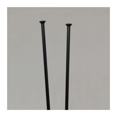 ESSISH Bicycle Spokes 15 Gauge Diameter 1.8mm Straight Pull Head Black Color Bicycle Spokes 304 Stainless Steel Round Body Mountain Bike for Mountain Bike 700C Wheels (Color : Length 279mm)