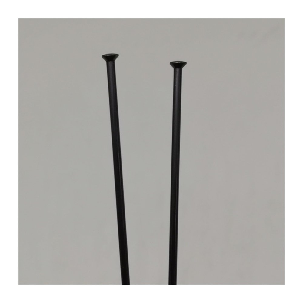 ESSISH Bicycle Spokes 15 Gauge Diameter 1.8mm Straight Pull Head Black Color Bicycle Spokes 304 Stainless Steel Round Body Mountain Bike for Mountain Bike 700C Wheels (Color : Length 279mm)