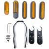 KARFRI Compatible with Xiaomi PRO2 Scooter Motor Protection Cover Front and Rear Wheel Decoration Cover Reflective Strip Front Reflector, A view 1