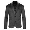 Men's Solid Color Velvet Blazer Two Button V Neck Slim Fit Suit Jacket Sports Coats for Prom Wedding Dinner Party (Black,Small) view 1