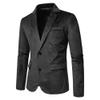 Men's Solid Color Velvet Blazer Two Button V Neck Slim Fit Suit Jacket Sports Coats for Prom Wedding Dinner Party (Black,Small) view 2
