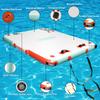 GYMMALL Inflatable Floating Dock Platform, 8ft*8ft Air Dock Platform Floating Island Raft with None-Slip Surface, 6in Thick Water Floating Dock Mat for Swimming Pool Lake Beach Ocean view 3