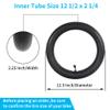 12.5 x 2.25 Inner Tube with Angled Valve Stem Compatible with Most 12 1/2 x2 1/4 Electric Scooters, Mini Bikes, Pocket Bike, Baby Stroller Tire Tubes (1 Pack) view 2