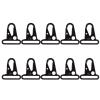 10Pcs Enlarged Mouth Clips, High Hardness Alloy Olecranon Hook, Heavy Duty HK Hook, Sling Clasp for Camping Hiking Outdoor