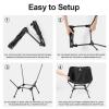 CAMEL CROWN Folding Camping Chair, Lightweight Portable Compact Lawn Chair with Side Pocket for Outdoor Travel Beach Picnic Hiking Backpacking Black view 3