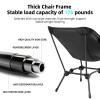CAMEL CROWN Folding Camping Chair, Lightweight Portable Compact Lawn Chair with Side Pocket for Outdoor Travel Beach Picnic Hiking Backpacking Black view 4