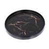 PACKOVE 1pc Gold Round Ceramic Jewelry Dish Elegant Trinket Tray for Earrings Accessories Marble Patterned Storage Plate for Home Office Decor view 1