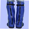 HOMSFOU 1 Pair Oxford Cloth High Rain Boot Cover Waterproof Shoes Cover Reflective Strip Fit for Men Women view 3