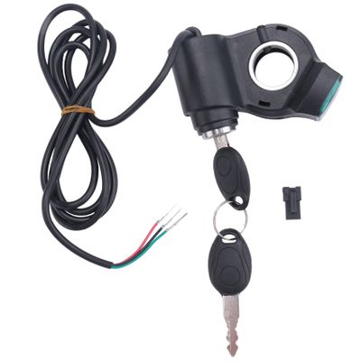 ALOEU Electric Scooter Ignition Lock Key Cylinder Switch Lock Electric Scooter Replacement Accessories for, black