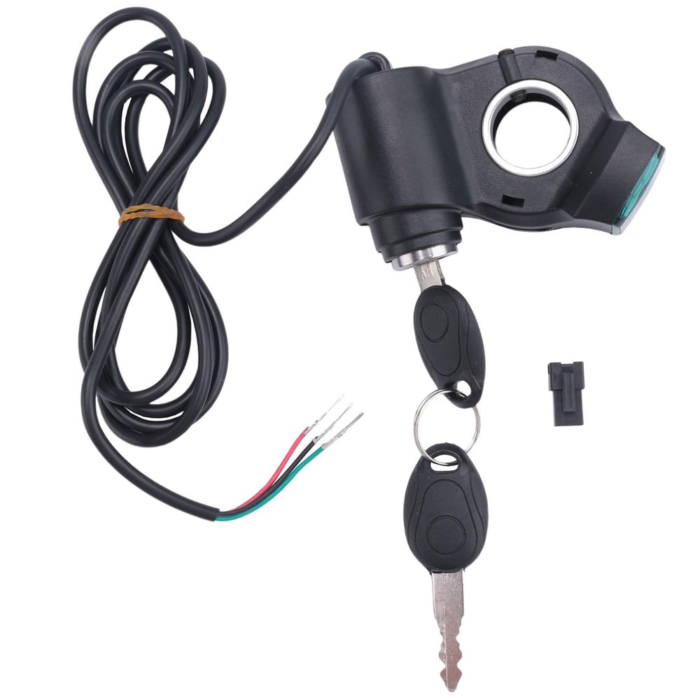ALOEU Electric Scooter Ignition Lock Key Cylinder Switch Lock Electric Scooter Replacement Accessories for, black