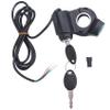 ALOEU Electric Scooter Ignition Lock Key Cylinder Switch Lock Electric Scooter Replacement Accessories for, black view 1