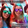 Eyegla Matte BlackSunglasses Bulk Adults Party Sunglasses 80s Glasses Shades Men Women Costume Eyewear Set-10 Pack view 3