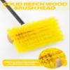 BLUEWING 6ft Heavy Duty Deck Brush with Carbon Fiber Long Handle and Hard Bristle Scrubbing Washing Brush Outdoor Boat Cleaning Brushing Tools Yellow view 3