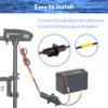 10 Gauge Trolling Motor Plug 2 Wire 12V-24V Compatible with Minn Kota Marine Boat Waterproof Trolling Motor Quick Connect (Plug-FM10) view 4