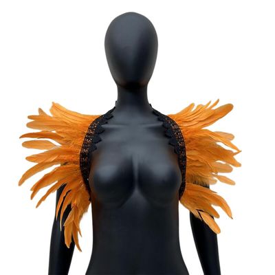 Feather Shawl, Feather Cape For Costume Accessories, Natural Feather Shrug Cape For Halloween Cosplay Type 12