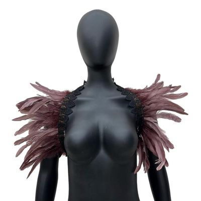 Feather Shawl, Feather Cape For Costume Accessories, Natural Feather Shrug Cape For Halloween Cosplay Type 15