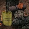 ALOEU Emergency Sleeping Bag Bivy Sack with Whistle Outdoor Survival Sleeping Bag Thermal Blanket for Camping Backpacking, green view 2