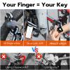 Dhiedas Fingerprint Bike Chain Lock, Bluetooth Bike Lock Waterproof Biometric Keyless Lock Heavy Duty Anti-Theft with 3.3 Feet Long Chain Lock for eBike Scooter Gate Ski Snowboard view 2
