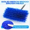 BLUEWING 6ft Heavy Duty Deck Brush with Carbon Fiber Long Handle and Hard Bristle Scrubbing Washing Brush Outdoor Boat Cleaning Brushing Tools Blue view 3