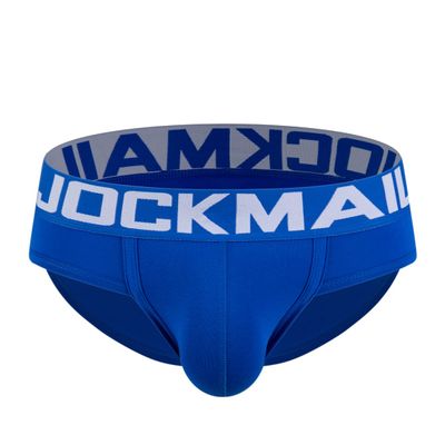 JOCKMAIL Mens Briefs Underwear Mens Cotton Briefs Moisture Wicking Underpants Soft Breathable Men Briefs (US, Alpha, Medium, Regular, Regular, Blue)