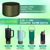 BKBY Chameleon Silicone Water Bottle Boot, Compatible with Stanley Tumbler 20 30 40oz & Hydroflask 12-24oz Bottle, Fit More Bottle/Tumblers 2.8-2.95in Bottom Anti-Slip Protector Rubber Sleeve view 2