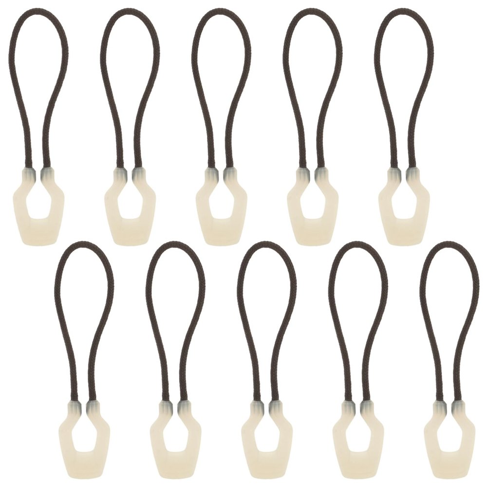 EXCEART 10pcs Zipper Pulls for Outdoor Gear Zipper for Luggage Clothing Backpacks and Projects Lightweight and Reusable