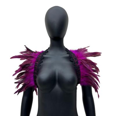Feather Shawl, Feather Cape For Costume Accessories, Natural Feather Shrug Cape For Halloween Cosplay Type 6