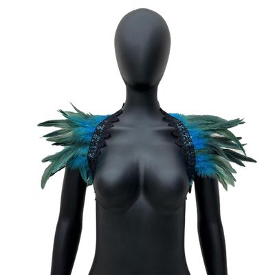 Feather Shawl, Feather Cape For Costume Accessories, Natural Feather Shrug Cape For Halloween Cosplay Type 2
