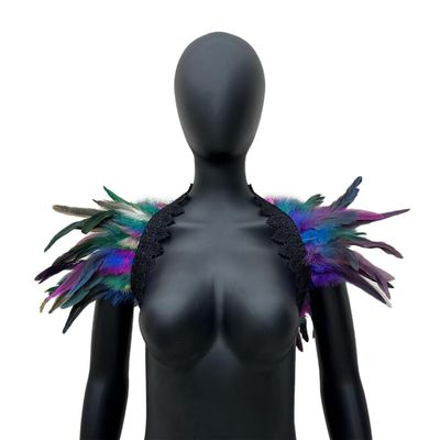 Feather Shawl, Feather Cape For Costume Accessories, Natural Feather Shrug Cape For Halloween Cosplay Type 5