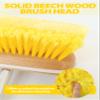 BLUEWING 6ft Heavy Duty Deck Brush with Carbon Fiber Long Handle and Soft Bristle Scrubbing Washing Brush Outdoor Boat Cleaning Brushing Tools Yellow view 3