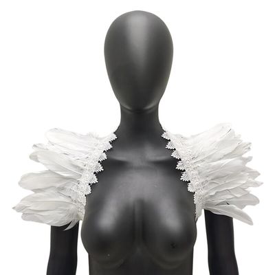 Feather Shawl, Feather Cape For Costume Accessories, Natural Feather Shrug Cape For Halloween Cosplay Type 28