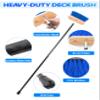 BLUEWING 6ft Heavy Duty Deck Brush with Carbon Fiber Long Handle and Hard Bristle Scrubbing Washing Brush Outdoor Boat Cleaning Brushing Tools Blue view 2