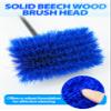 BLUEWING 6ft Heavy Duty Deck Brush with Carbon Fiber Long Handle and Hard Bristle Scrubbing Washing Brush Outdoor Boat Cleaning Brushing Tools Blue view 3
