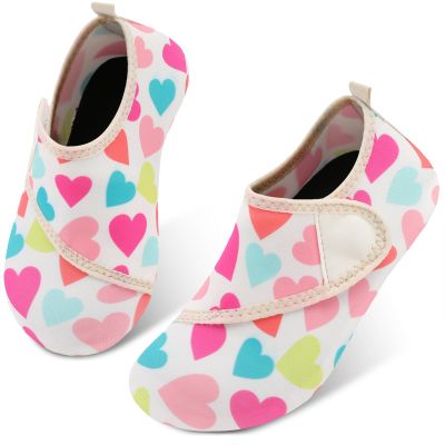 L-RUN Kids Swim Shoes for Boys Girls Kids Water Shoes Quick Drying Toddler Swim Shoes Beige 2.5-3.5 Big Kid=EU34-35