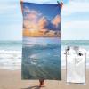 KHiry Microfiber Towel Beach Towels Ocean Dreamy Quick Dry Towel Soft Lightweight Travel Towels Absorbent Large Easy Pack Travel Things Beach Blanket for Gym Sports Swimming view 1