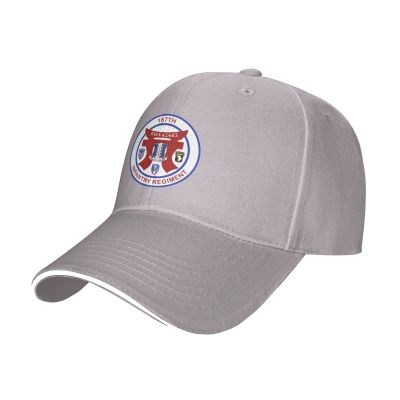 187th Rakkasan Baseball Cap Man's Womens Adjustable Sun Hat Washable Trucker Cap Gray