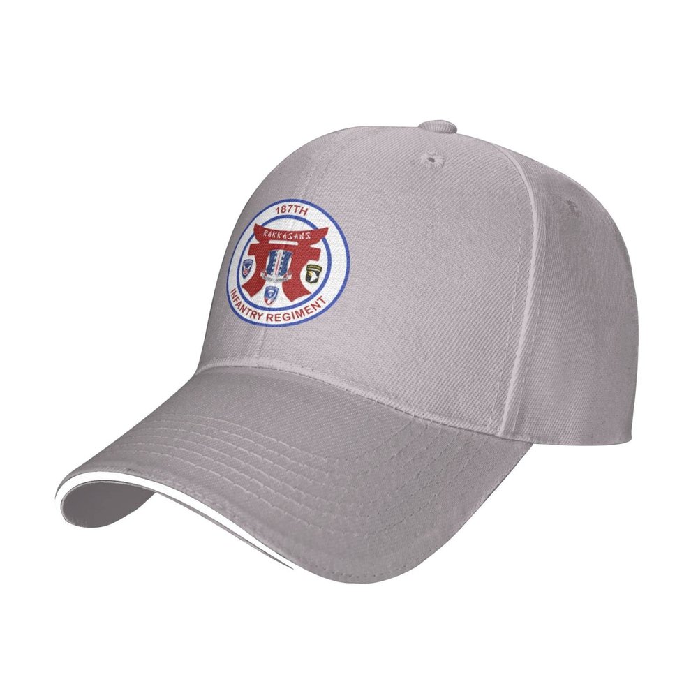 187th Rakkasan Baseball Cap Man's Womens Adjustable Sun Hat Washable Trucker Cap Gray