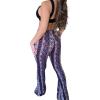 Mxiqqpltky Plus Size Flare Leggings for Women High Waist Printed Stretch Yoga Flared Pants Bodycon Hippie Pants Bell Bottoms (Purple, S) view 2
