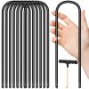 Trampoline Stakes U Shaped Anchors Heavy Duty Metal - Long Trampolines Ground Wind Stakes for Soccer Goals, Camping Tents, Garden Decoration (black-8pcs) view 1