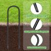 Trampoline Stakes U Shaped Anchors Heavy Duty Metal - Long Trampolines Ground Wind Stakes for Soccer Goals, Camping Tents, Garden Decoration (black-8pcs) view 3