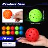 Arrowbash 10 Pack Light Up Baseball Glow in The Dark Practice Baseballs & Softballs LED Practice Balls Luminous Training Baseballs Hollow Airflow Softball Ceiling Balls for Teen Adult Baseball Fan view 2