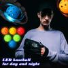 Arrowbash 10 Pack Light Up Baseball Glow in The Dark Practice Baseballs & Softballs LED Practice Balls Luminous Training Baseballs Hollow Airflow Softball Ceiling Balls for Teen Adult Baseball Fan view 3