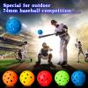 Arrowbash 10 Pack Light Up Baseball Glow in The Dark Practice Baseballs & Softballs LED Practice Balls Luminous Training Baseballs Hollow Airflow Softball Ceiling Balls for Teen Adult Baseball Fan view 4