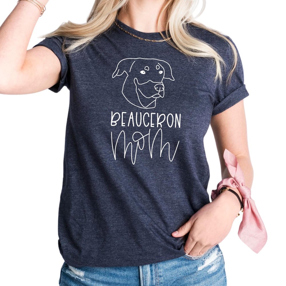 Beauceron Dog Mom Shirt, Custom Shirt for Beauceron Dog Owner, Beauceron Mom in Pocket, Gift for Beauceron Lover, Christmas Gift, S3244