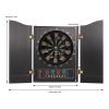 BANLICALI Dartboard Cabinet Wall-Mounted Electronic Dart Board Cabinet Set with LED Display, 16 Players Capacity Folding Dart Board for Adult (Black) view 3