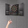 BANLICALI Dartboard Cabinet Wall-Mounted Electronic Dart Board Cabinet Set with LED Display, 16 Players Capacity Folding Dart Board for Adult (Black) view 4