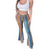 Mxiqqpltky Plus Size Flare Leggings for Women High Waist Printed Stretch Yoga Flared Pants Bodycon Hippie Pants Bell Bottoms (Yellow, M) view 1